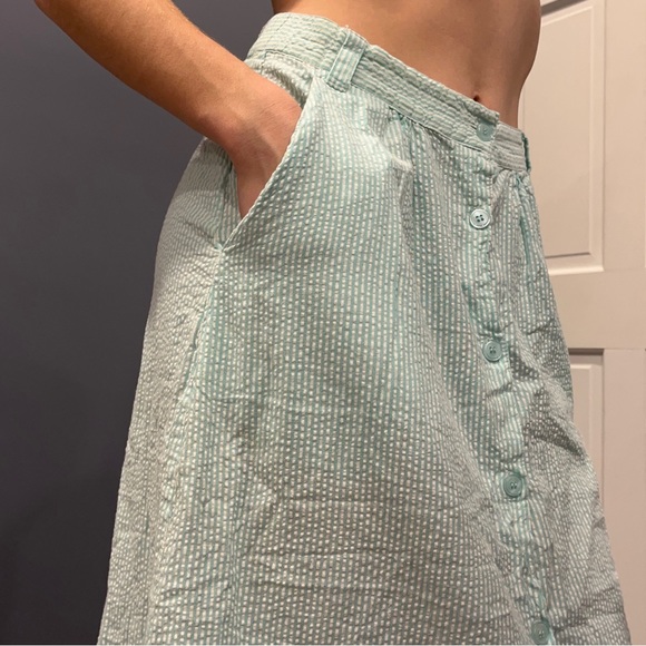 Vintage Bedford Fair Striped Button Down Midi Dress - Picture 5 of 16